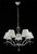 Maytoni Talia 5 Light Satin Chrome with White Shades Pendant Light