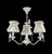 Maytoni Bird 3 Light Antique White with Linen Shades Pendant Light