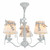 Maytoni Bird 3 Light Antique White with Linen Shades Pendant Light