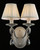 Maytoni Brionia 2 Light Beige and Gold with Cream Shades Wall Light