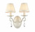 Maytoni Brionia 2 Light Beige and Gold with Cream Shades Wall Light