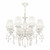 Maytoni Grace 8 Light Antique White and Gold with White Organza Shades Pendant Light