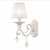 Maytoni Grace Antique White and Gold with White Organza Shades Wall Light