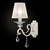 Maytoni Grace Antique White and Gold with White Organza Shades Wall Light