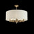 Maytoni Anna 5 Light Antique Gold with Cream Fabric Shade Pendant Light