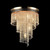 Maytoni Cascade 7 Light Antique Gold and Brass Crystal Ceiling Light