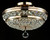 Maytoni Ottilia 3 Light Gold and Crystal Ceiling Light