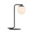 Grant Black with Opal White Glass Table Lamp
