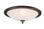 Maytoni Aritos 4 Light Antique Brass with Etched Glass Diffuser Flush Ceiling Light