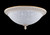 Maytoni Pascal 3 Light Antique Gold and White with Etched Glass Diffuser Flush Ceiling Light