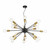 Maytoni Jackson 18 Light Matt Black and Gold Pendant Light