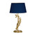 Archer Leaf Design in Gold with Navy Blue Shade Table Lamp