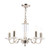 Carson5 Light  Cut Glass & Polished Nickel Chandelier