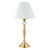 Ellis Antique Brass Spindle with Ivory Shade Table Lamp