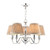 Ellis 5 Light Polished Chrome with Grey Shades Chandelier