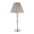 Ellis Polished Chrome Spindle with Cream Shade Table Lamp