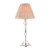 Ellis Polished Chrome Spindle with Cream Shade Table Lamp