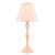 Ellis Satin-Painted Spindle with Blush Shade Table Lamp