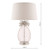 Pineapple Clear Cut Glass with Ivory shade Table Lamp