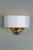 Sorrento 2 Light Antique Brass with Ivory Shade Wall Light