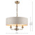 Sorrento  3 Light Antique Brass Armed Fitting with Ivory Shade Ceiling Light