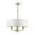 Sorrento  3 Light Antique Brass Armed Fitting with Ivory Shade Ceiling Light