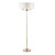 Sorrento 3 Light Antique Brass with Ivory Shade Floor Lamp