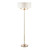 Sorrento 3 Light Antique Brass with Ivory Shade Floor Lamp