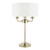 Sorrento 3 Light Antique Brass with Ivory Shade Table Lamp