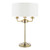 Sorrento 3 Light Antique Brass with Ivory Shade Table Lamp