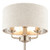 Sorrento 3 Light Brushed Chrome with Natural Shade Table Lamp