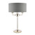 Laura Ashley Sorrento 3 Light Polished Nickel with Charcoal Shade Table Lamp
