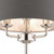 Laura Ashley Sorrento 3 Light Polished Nickel with Charcoal Shade Table Lamp