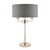 Laura Ashley Sorrento 3 Light Polished Nickel with Charcoal Shade Table Lamp