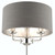Laura Ashley Sorrento 3 Light Polished Nickel with Charcoal Shade Table Lamp
