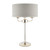 Laura Ashley Sorrento 3 Light Polished Nickel with Silver Shade Table Lamp