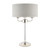 Laura Ashley Sorrento 3 Light Polished Nickel with Silver Shade Table Lamp