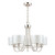 Laura Ashley Southwell 5 Light Polished Nickel and Glass Shades Chandelier