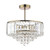 Laura Ashley Vienna 3 Light Crystal and Antique Brass Semi Flush Ceiling Light