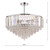 Laura Ashley Vienna 5 Light Crystal and Polished Chrome Semi Flush Ceiling Light