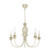 Cabana 5 Light Cream Gold Pendant Light