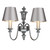 Dickens Pewter Double Wall Light Fitting Only