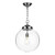 David Hunt Fairfax Small Chrome and Clear Glass Pendant Light 