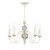 Flemish 5 Light Distressed Powder Grey and Gold Pendant Light