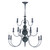 FLEMISH 15 Light Smoke Blue Pendant Light