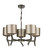 David Hunt Joshua 5 Light Polished Bronze With Bespoke Shades Dual Mount Pendant Light 