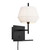 Nordlux Dicte Black With White Shade Wall Light