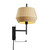 Nordlux Dicte Black With Beige Shade Wall Light