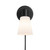 Nordlux Cole Black With Opal Glass Wall Light