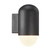 Nordlux Heka Black With Opal Glass IP44 Wall Light